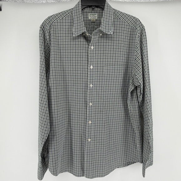 J. Crew Other - J CREW Secret Wash Classic Button Down Shirt Blue Green White Gingham Mens L